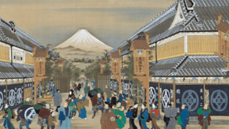 "echigo-ya" Drapery Store in the Edo Era